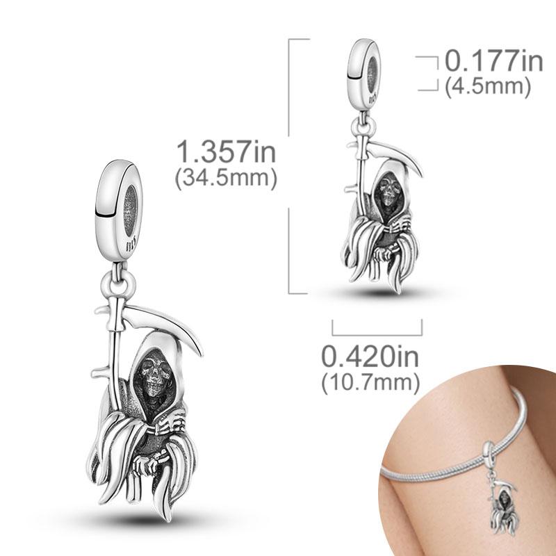 New Copper Halloween Skull Pumpkin Charm Bead Fit Original Pendant Bracelet Diy Halloween Holiday Decoration Souvenirs