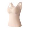 Bosein Women's Wool Seamless Antibacterial Thermal Vest with Chest Pad for Slimming and Warmth
