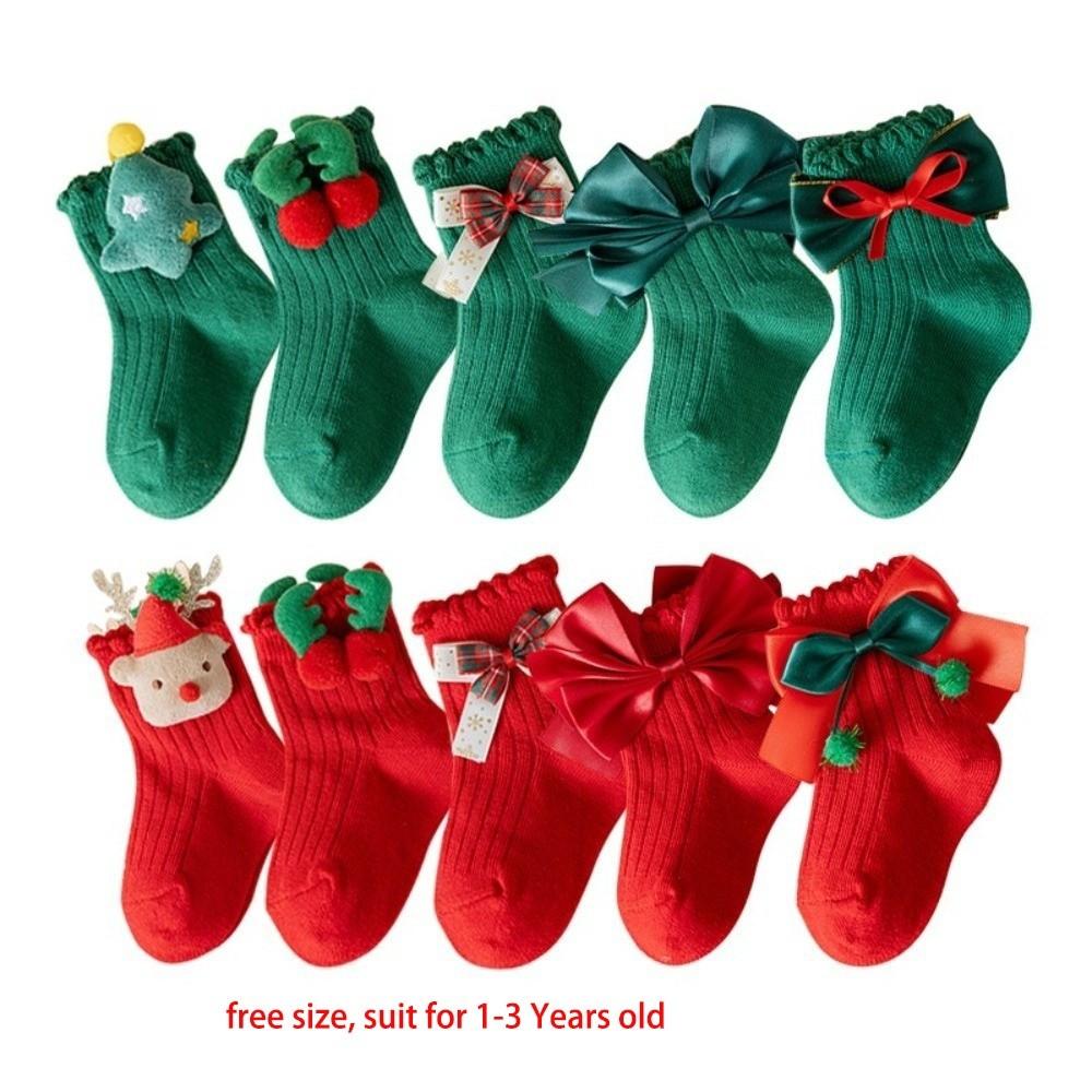 Bow Calf Sock Cotton Christmas Hosiery New Princess Socks  Kids