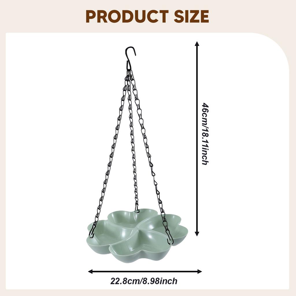 Bird Feeder Hanging Bird Feeding Tray Bird Water Bowl for Outdoor Garden Patio Parrots Doves Bird Feeding Supplies