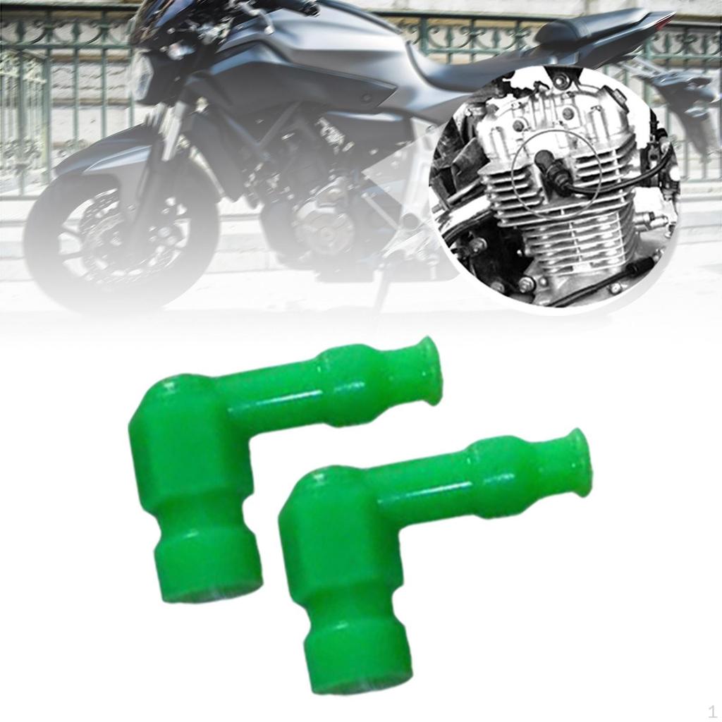 2 Pieces Motorcycle Spark Plug Cap Ignition Accessories 90 Degree Angle for