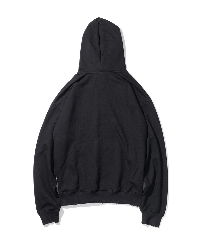 Distressed Hoodie Mfhhd005-Bk