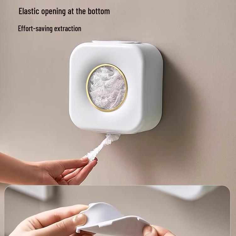 Wall-Mounted Cling Film Dispenser & Fresh-Keeping Bag Organizer