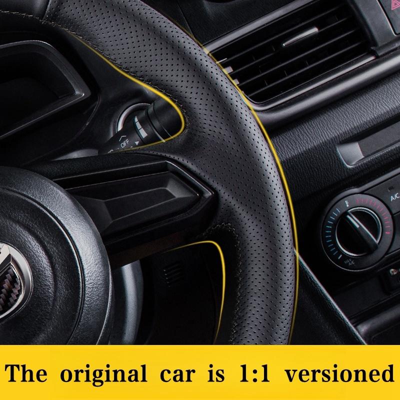 Car Steering Wheel Cover Microfiber Leather For Honda Fit Jazz City 2014 2015 HRV HR-V 2016 Vezel Car Interior Car Styling