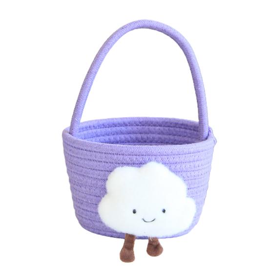 Корзина для хранения Длительная складная маленькая милая детская корзина для игрушек для разных предметов фиолетовый 2589₽