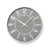 Analog Wall Eki Diameter Thickness 4cm Clock, Clock, Aluminum, Gray, TIL16-01GY, Lemnos, Gray, 25.6cm,