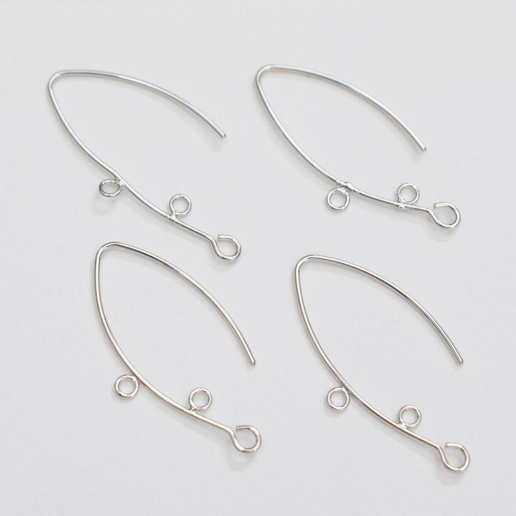 10pcs Color Retention 14K Gold French Ear Hook Accessories, Porous Jewelry Diy Handmade Work In Progress V-Shaped Beaded