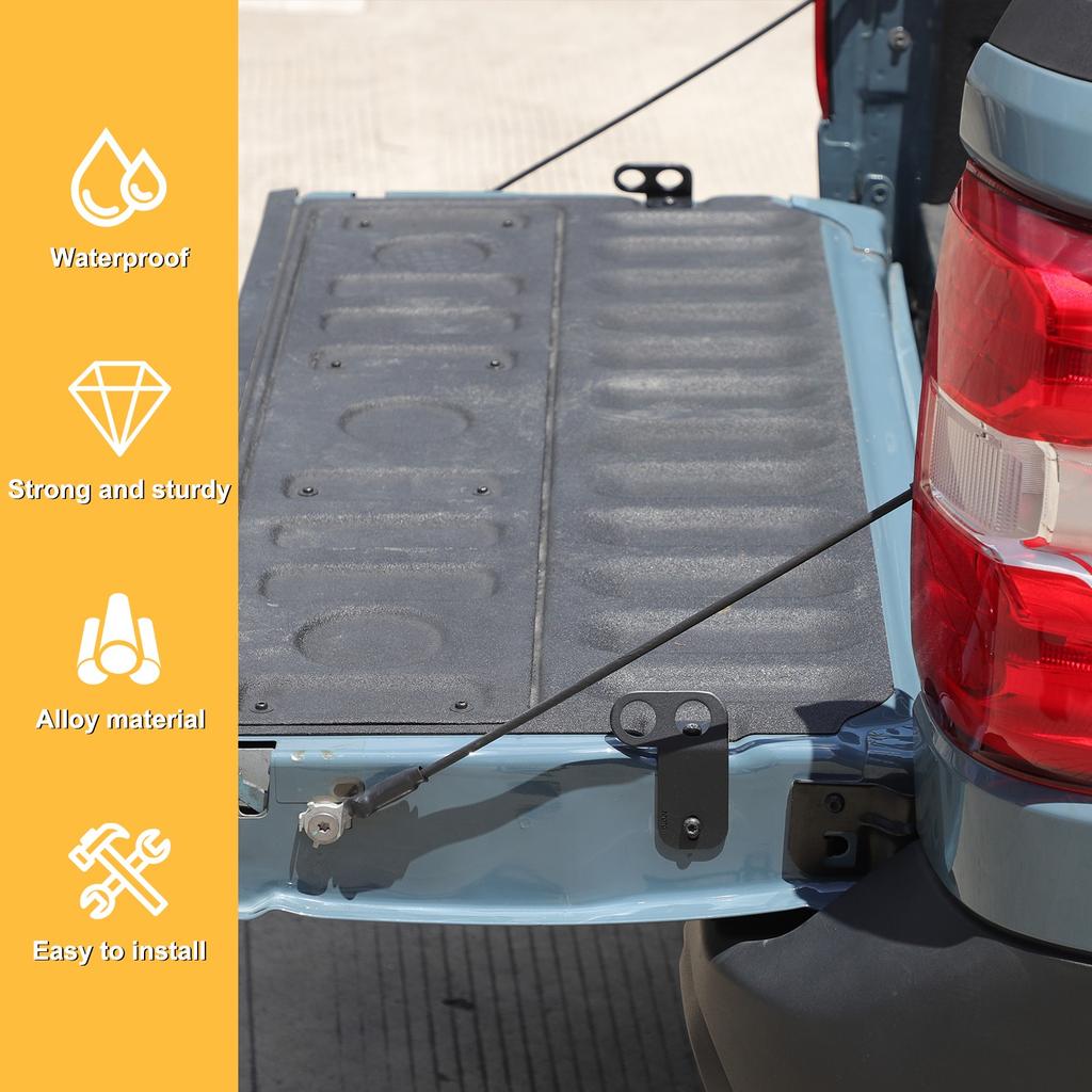 Black Steel Rear Tailgate Expansion Anchor For Ford Maverick +