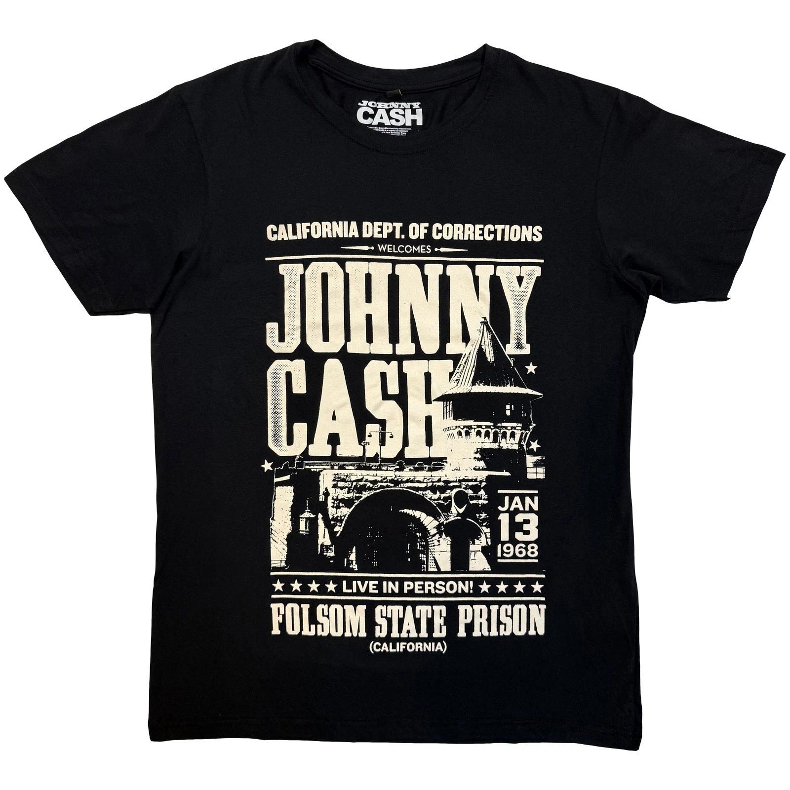 Johnny Cash Prison Poster Premium Carbon Official T-Shirt Mens S