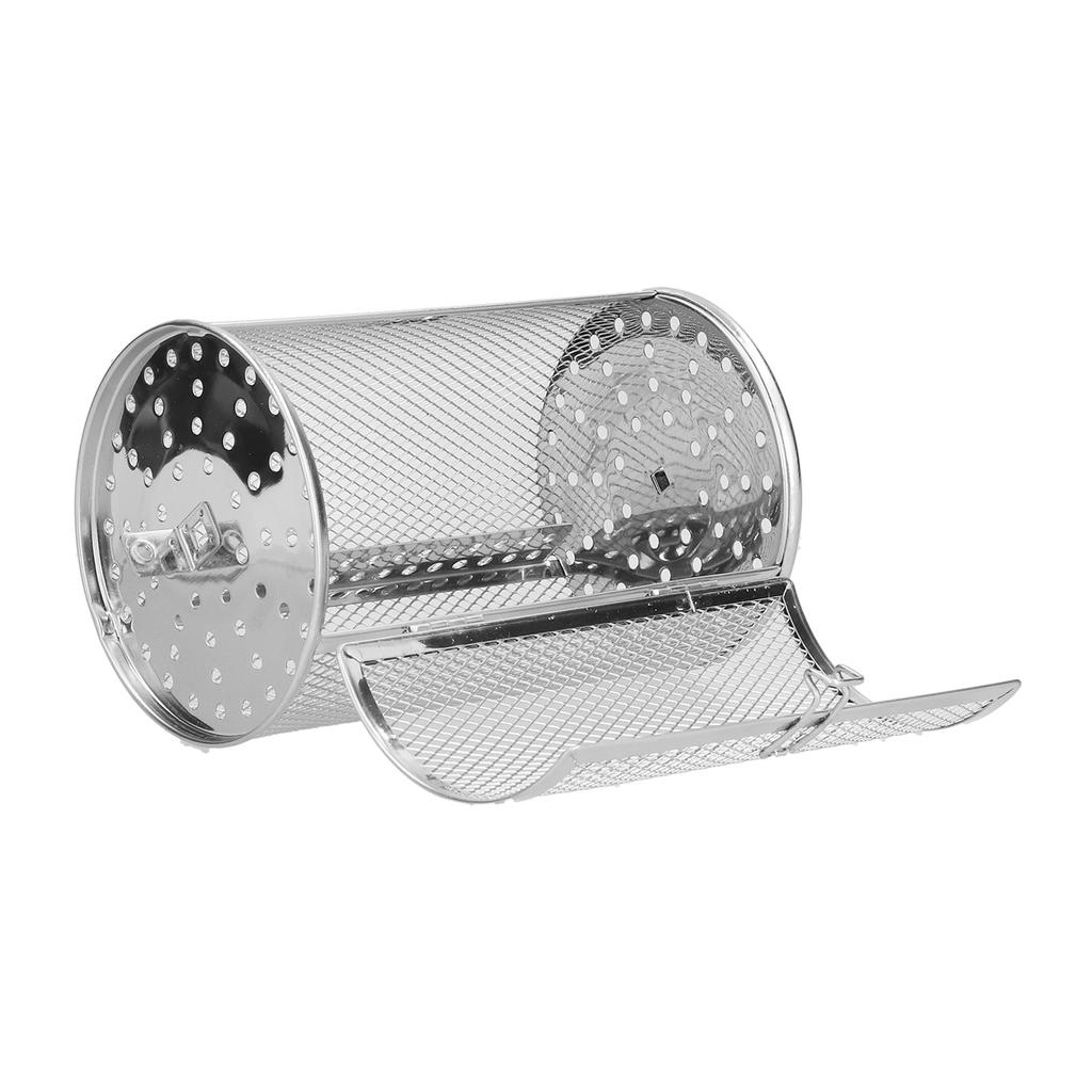 360 Degree Rotatable Fryer Basket Stainless Steel Baking Tool for Kitchen Electric Oven 12x12x18cm