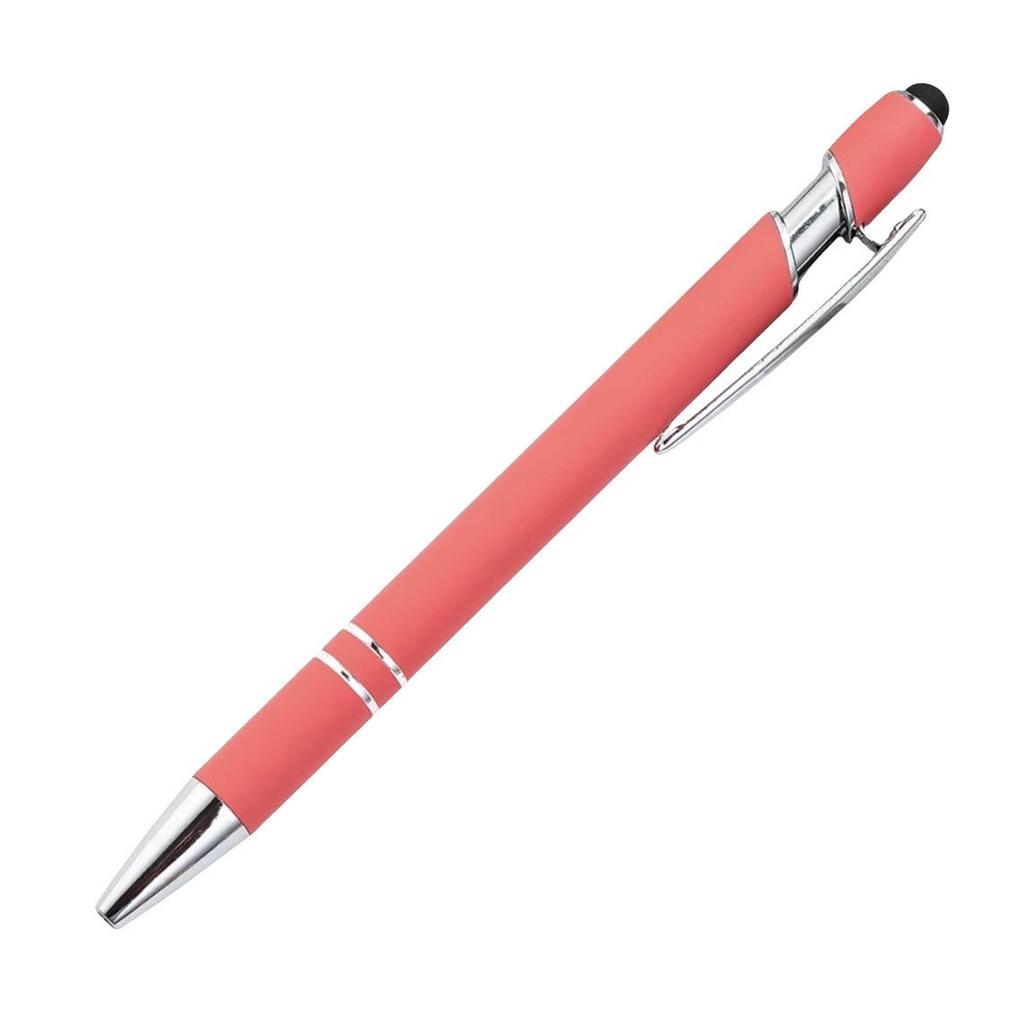 Engraved Aluminum Touchscreen Ballpoint Pen with Spray Paint Finish - Perfect for Gifts and Advertising