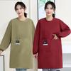 Beiyou Simple Waterproof Long-Sleeve Apron 2-Pack