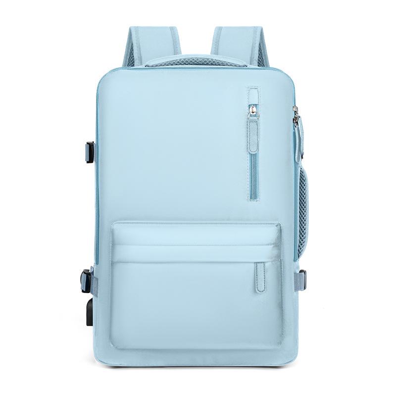 

Cross-Border Macaron Expandable Multifunctional Backpack: High-End Business Travel & Laptop Bag 32*15*44 синій