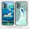 Ocean Whale Shark Swimming Phone Case For Samsung S21,S22 Ultra,S20,S30 plus,S22 plus,S23,S30 Ultra 5G Silicone Cover
