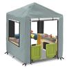 Outdoor Kids Playhouse Cover with Zippers Window Waterproof UV-Resistant Simple Installation Playhouse Protector Cover