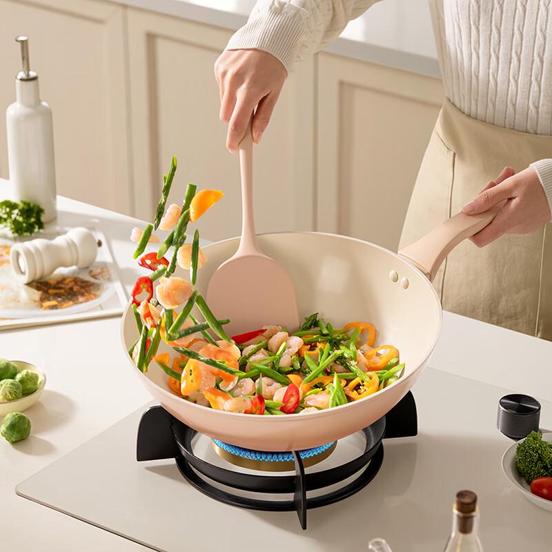 DESLON Rose Series Titanium Ceramic Non-stick Wok