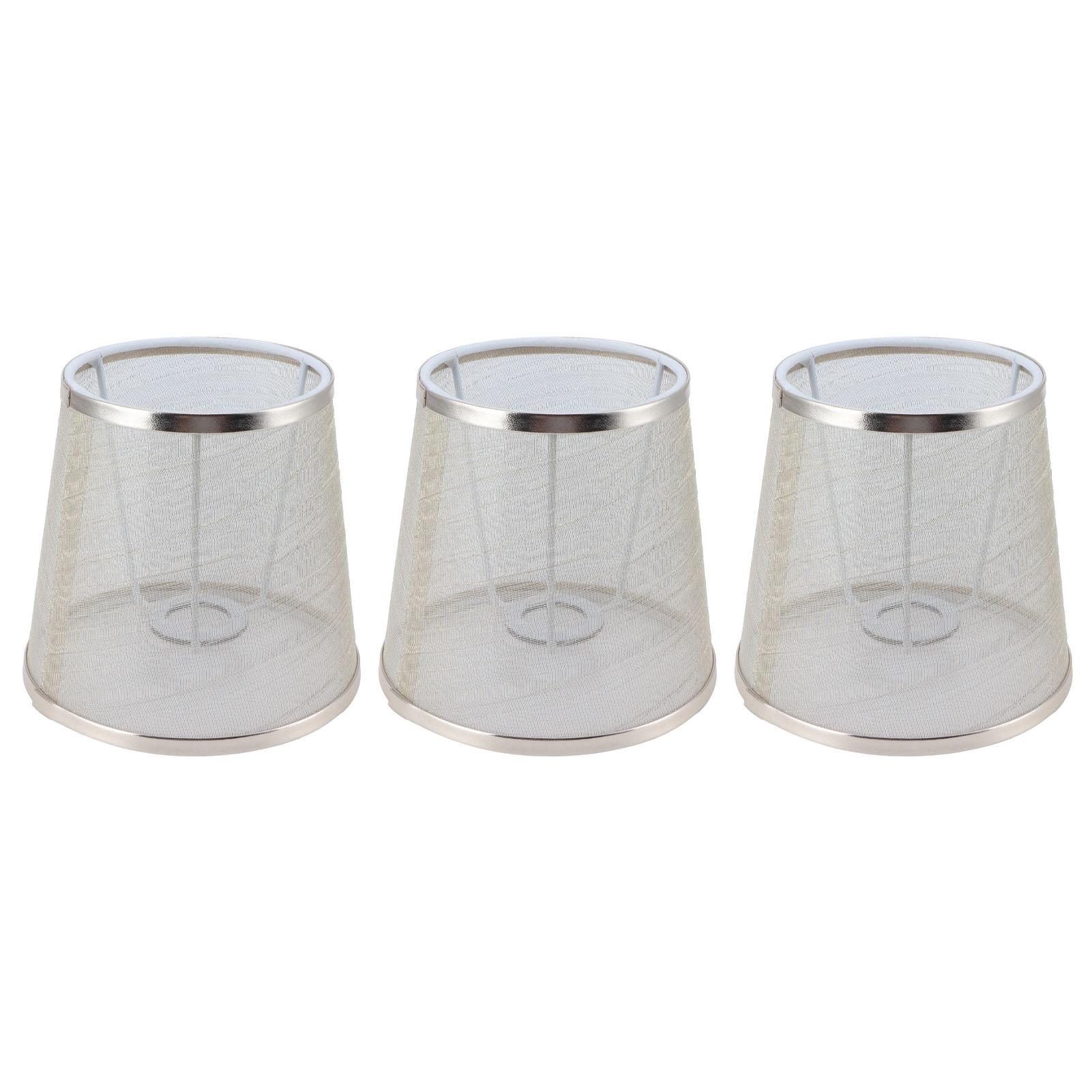 

3PCS Fabric Lampshade E14 Meson Modern European Style Lamp Shade for Candle Chandelier Gold