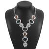 1PC Geometric Pearl Gemstone Earrings ZA Acrylic Alloy Resin Pendant Necklace Titanium Jewelry