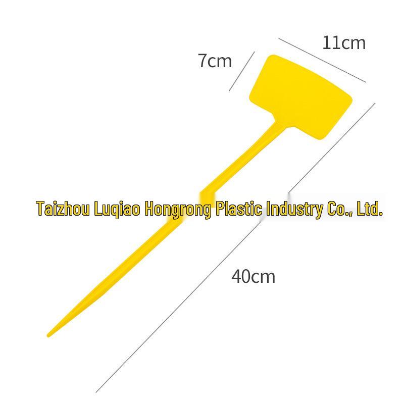 Large Thickened Plastic Ground Stake with Fan-shaped Marking Label for Gardening