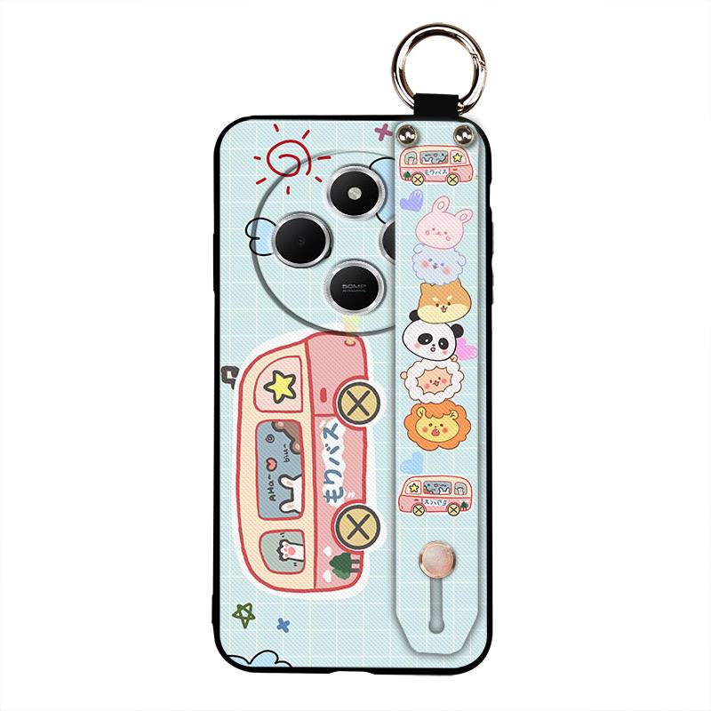 Protective Anti-dust Phone Case For Redmi A4 5G Back Cover Shockproof Waterproof Cartoon Silicone Durable Ring Kickstand