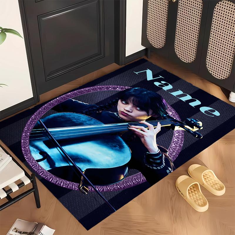 Wednesday (19) Personalized Name Office Carpet Stylish Decor for Living Room Bedroom Kitchen