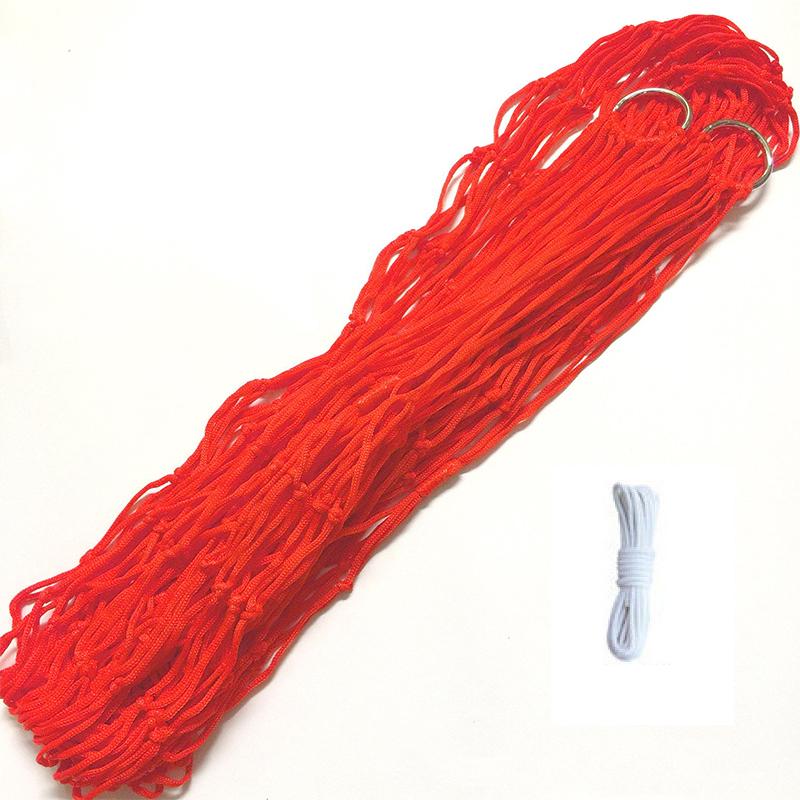 

Набор гамаков для кемпинга на открытом воздухе, одиночный гамак, нейлоновая веревка, гамак, сетка, нейлоновая веревка для улицы красный