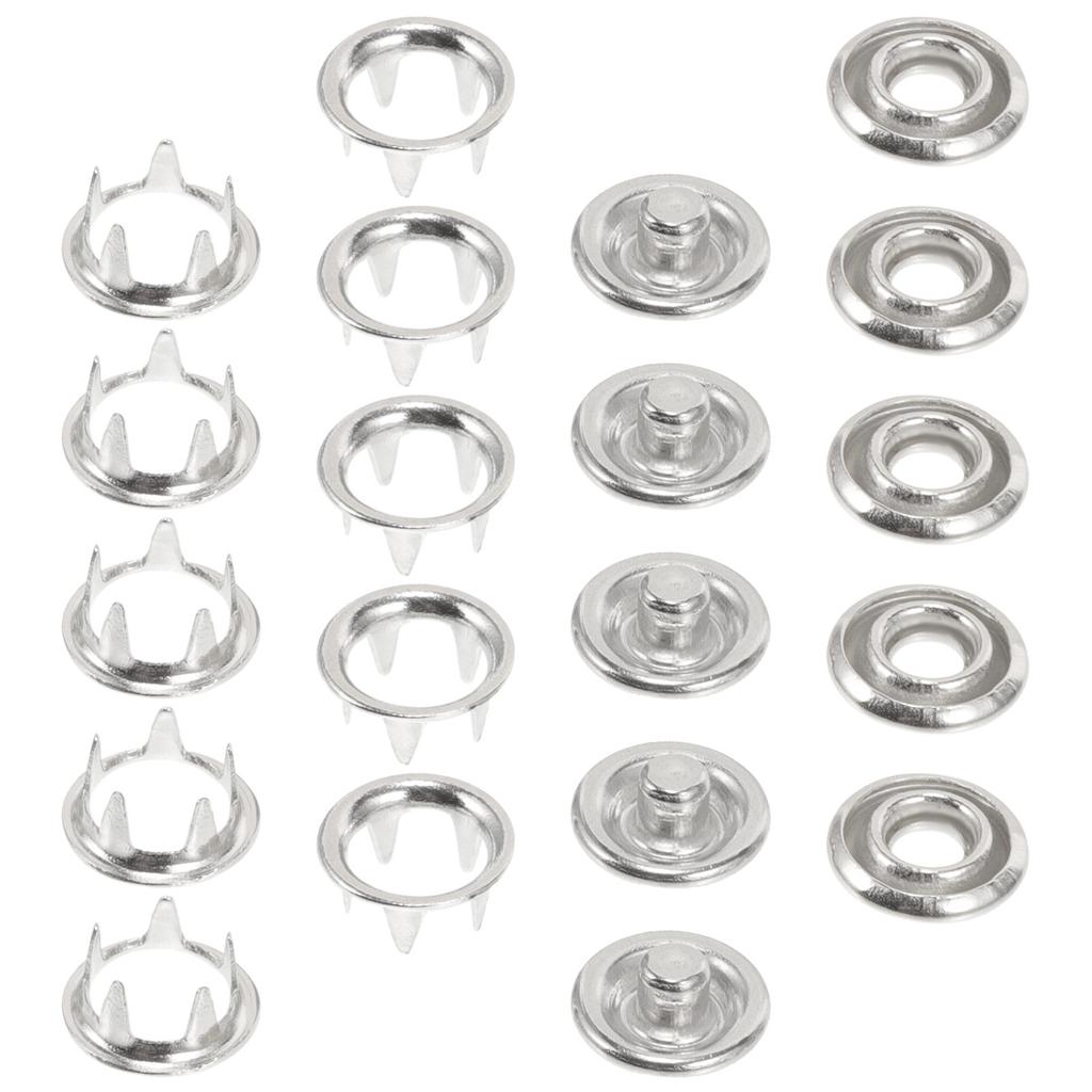 100 Stück Fünf-Zacken-Druckknöpfe Dünne Stoffbefestiger Ideal zum Nähen Basteln Kleiderreparatur 11 mm Druckknöpfe