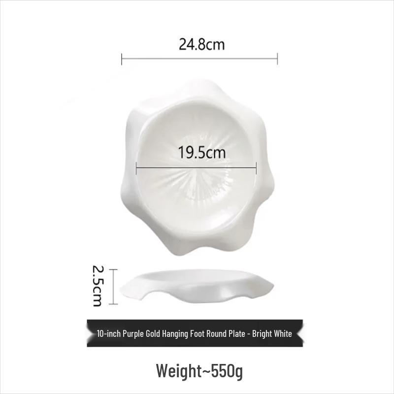 Irregular Ceramic Dinner Plate