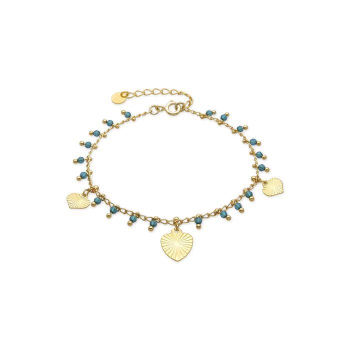 Bracelet - Luxenter - Dadrec - Argent 925 - Or Jaune 18k - Cristal Vert
