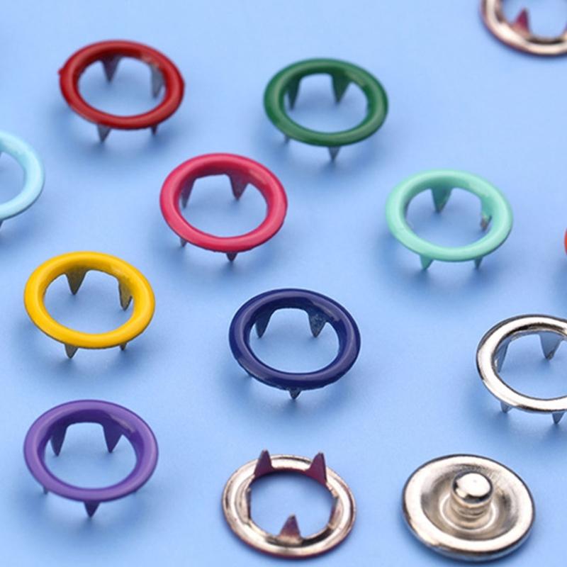 Metal Snap Button with Fastener Pliers Hollow Sewing Snaps Prong Snap Button Kits for DIY Crafting Clothing Sewing