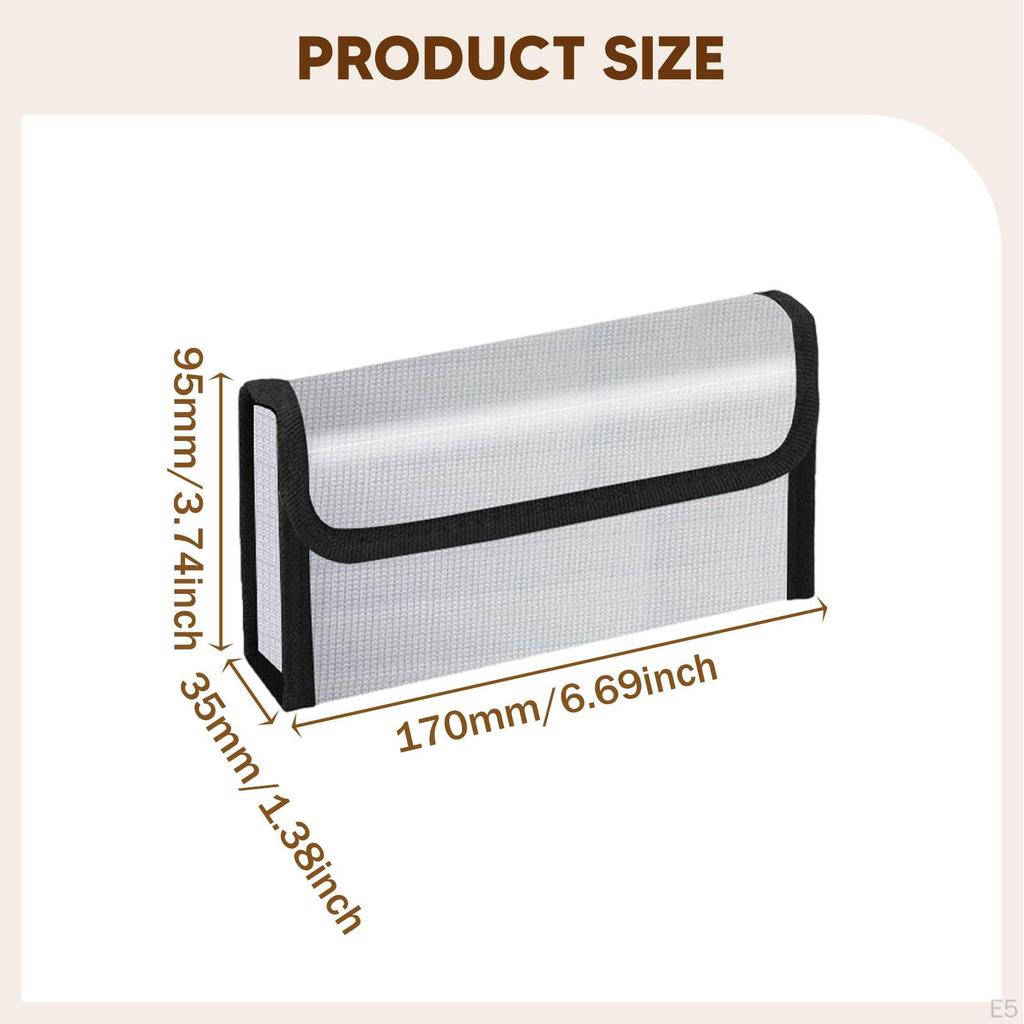 Battery Bag Carrying for Model Aircraft Transporting Fire Retardant Small Fireproof Pouch