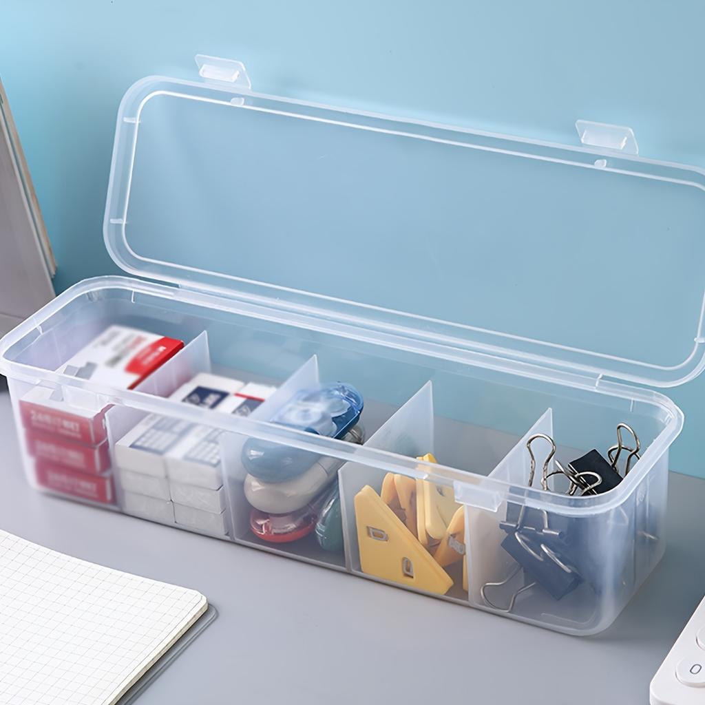 1pc Desktop Cable Organizer Box with Drawer - PET Material, Ideal for Home Office Use, Keeps Charging & Data Cables Tidy