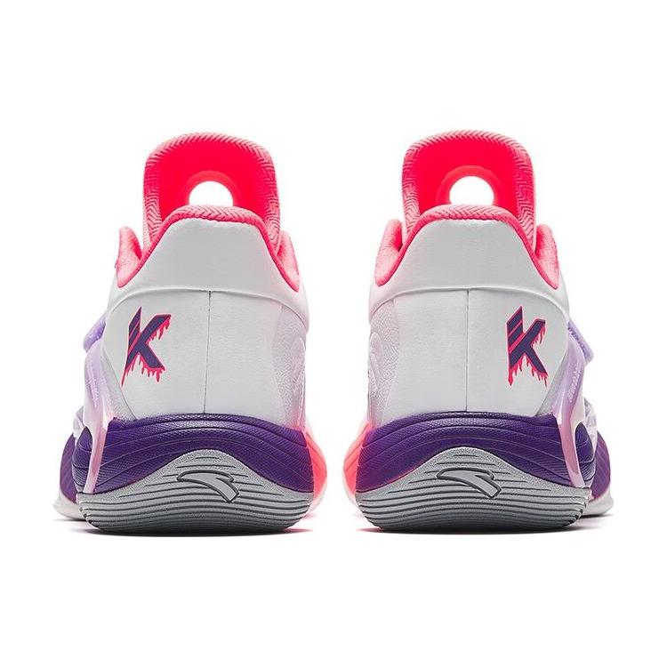 New Anta KT SPLASH V V2 Cushioning Breathable Mid Top Basketball Shoes Men's White Purple 112341108-4