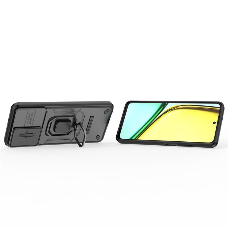 For Realme C67 Case Cover Realme C67 Capas Shockproof Bumper Lens Protector Slide Camera Ring Holder Fundas OPPO Realme C67 4G