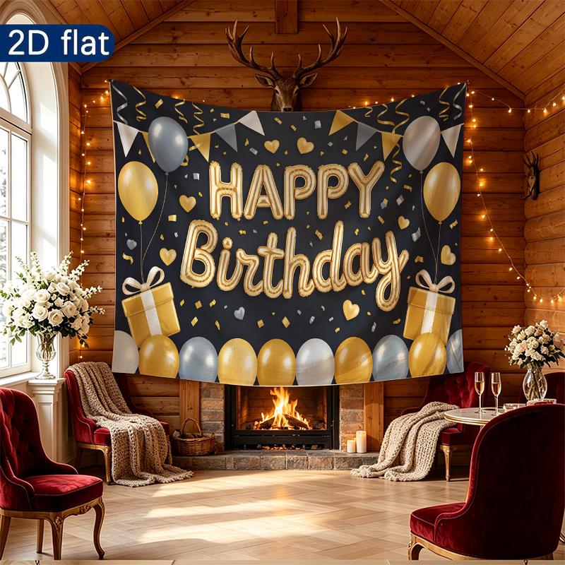 Party Backdrop Happy Birthday Birthday Photo Booth Background Front Door Decor
