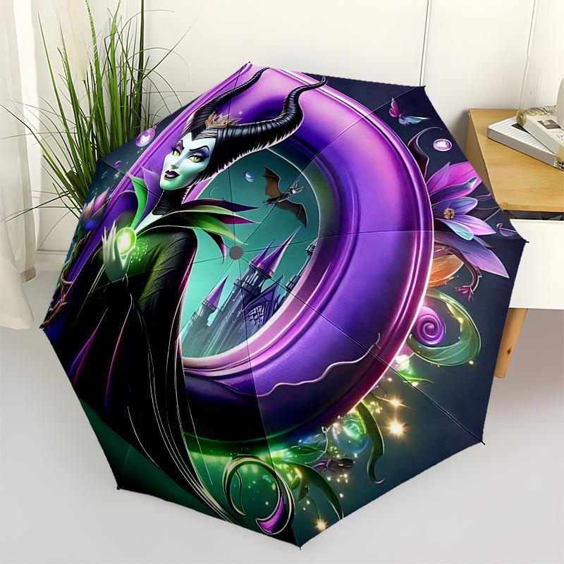 

Villain Themed Travel Umbrella-8 Ribs Automatic Opening and Closing, Portable Folding Design, Compact and Stylish Umbrella