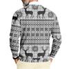 Herren Bedrucktes Rundhals Langarm Rippstrick Sweatshirt