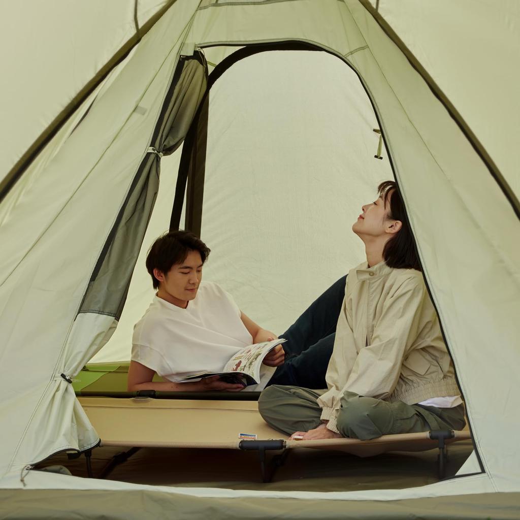 TIMBER RIDGE Camping Bed Folding Patented No Assembly Required Setup In Seconds Load Capacity 102kg Made of Aluminum Steel Camping Cot No Squeak
