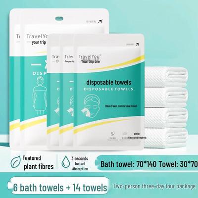 Einweg-Bade- und Gesichts-Handtuch Reise-Set