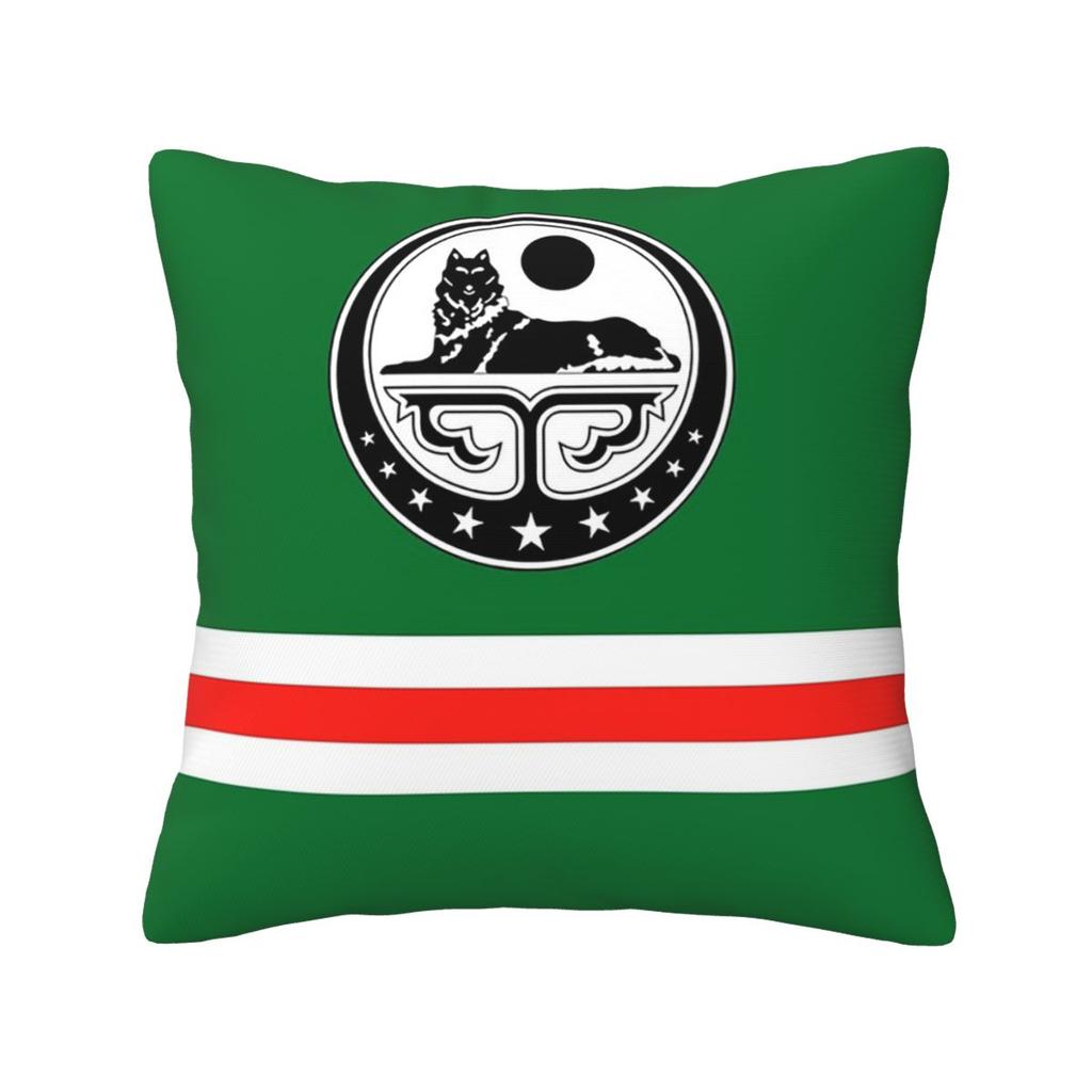 Chechen Borz Wolf Coat Of Arms Of Chechnya Square Pillowcase Pillow Cover Cushion Decor Comfort Throw Pillow for Home Bedroom