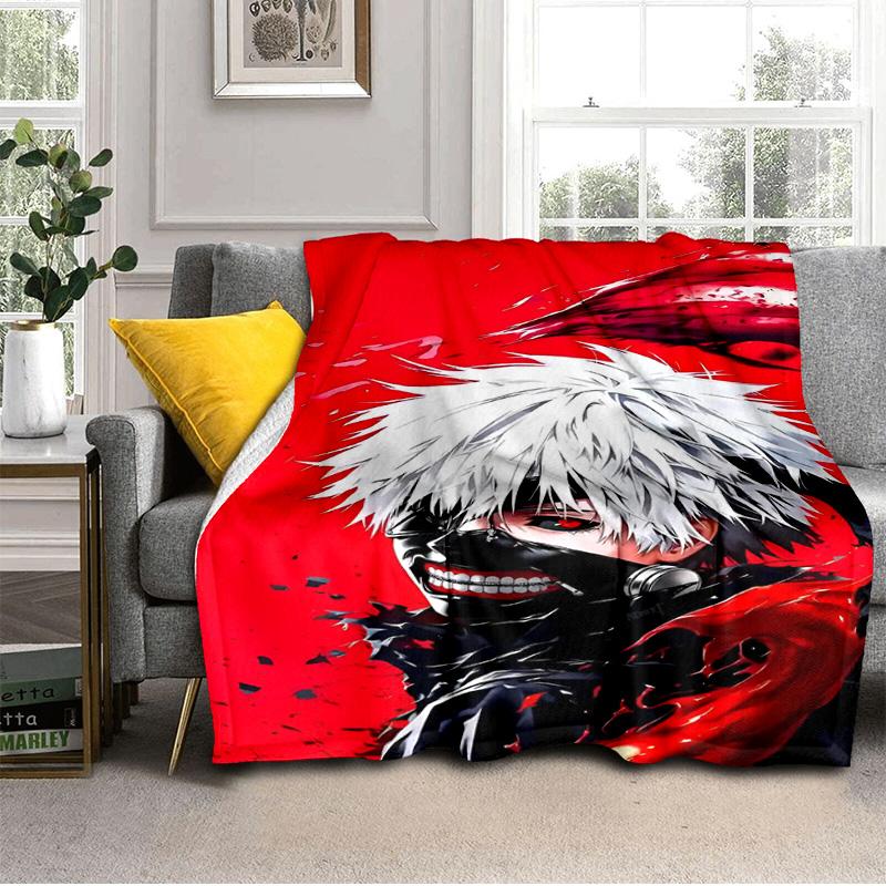 Tokyo Ghoul Kaneki's Struggle Blanket Suitable for Sofas, Beds, Offices, And Camping - Perfect Gift for Halloween Christmas