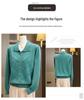 Elderly Women's Pure Wool Knitted Cardigan, Loose Plus Size Outerwear for Spring and Autumn