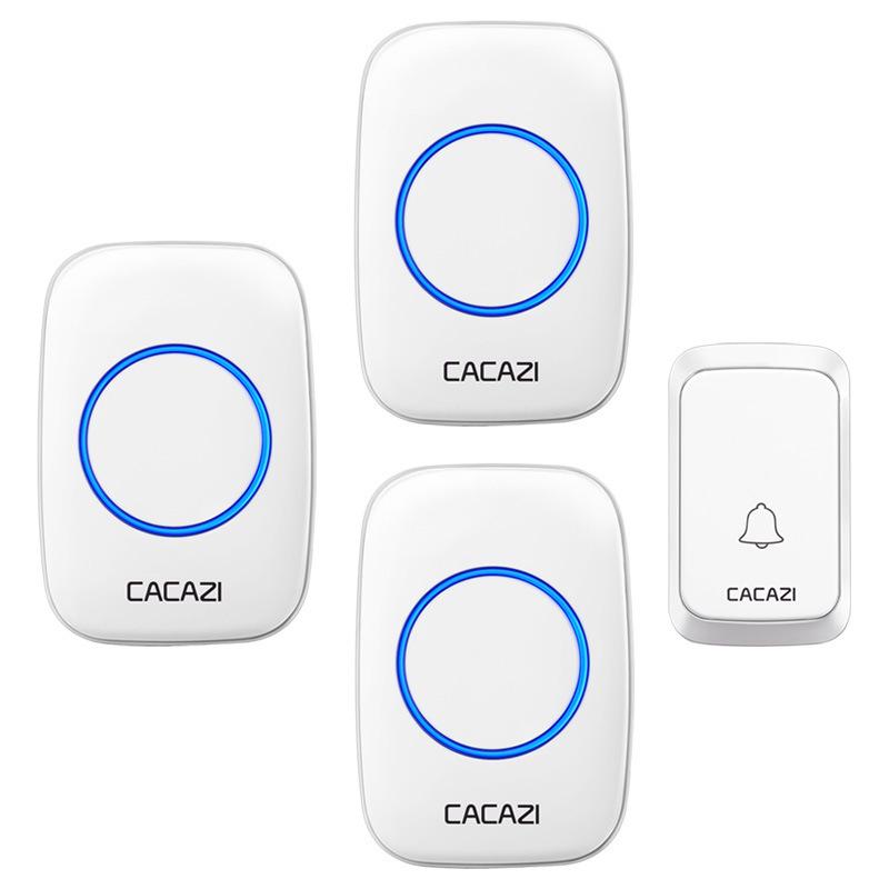 Smart Wireless Waterproof Doorbell: One-to-Three Battery-Powered, No Plug Required.