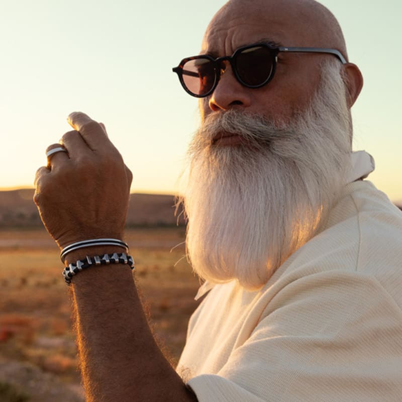 PIG & HEN Bold Bob Bracelet - Navy X Silver