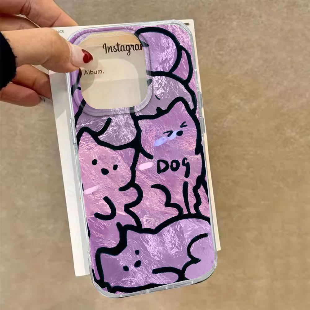 Cute Cartoon Blue Line Puppy Vortex Pattern Phone Case For Xiaomi Redmi Note 15 14 13 12 11 10 Pro 15C 14C 13C A3 A5 Gilrs Cover