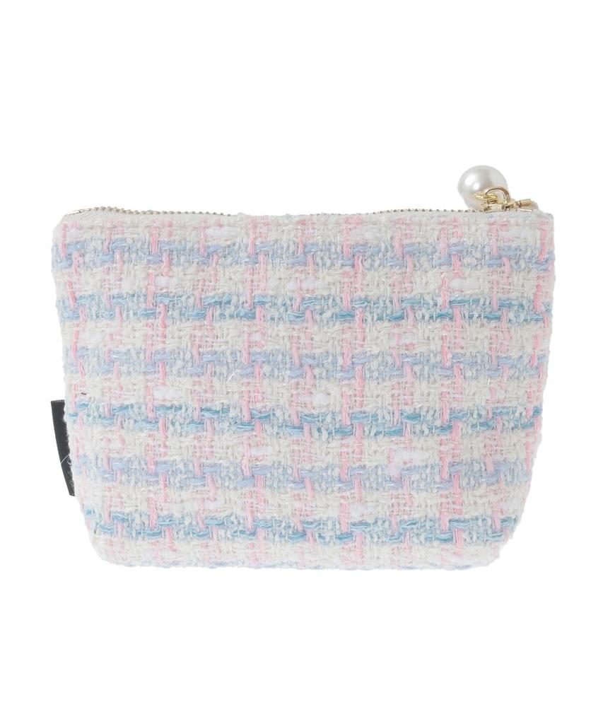 Maison de Fleur Women's Linton Tweed Pouch, Black