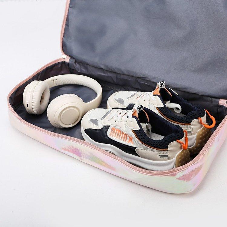 Pearlescent sports and fitness bag, travel bag, large-capacity colorful short-trip luggage bag, yoga bag