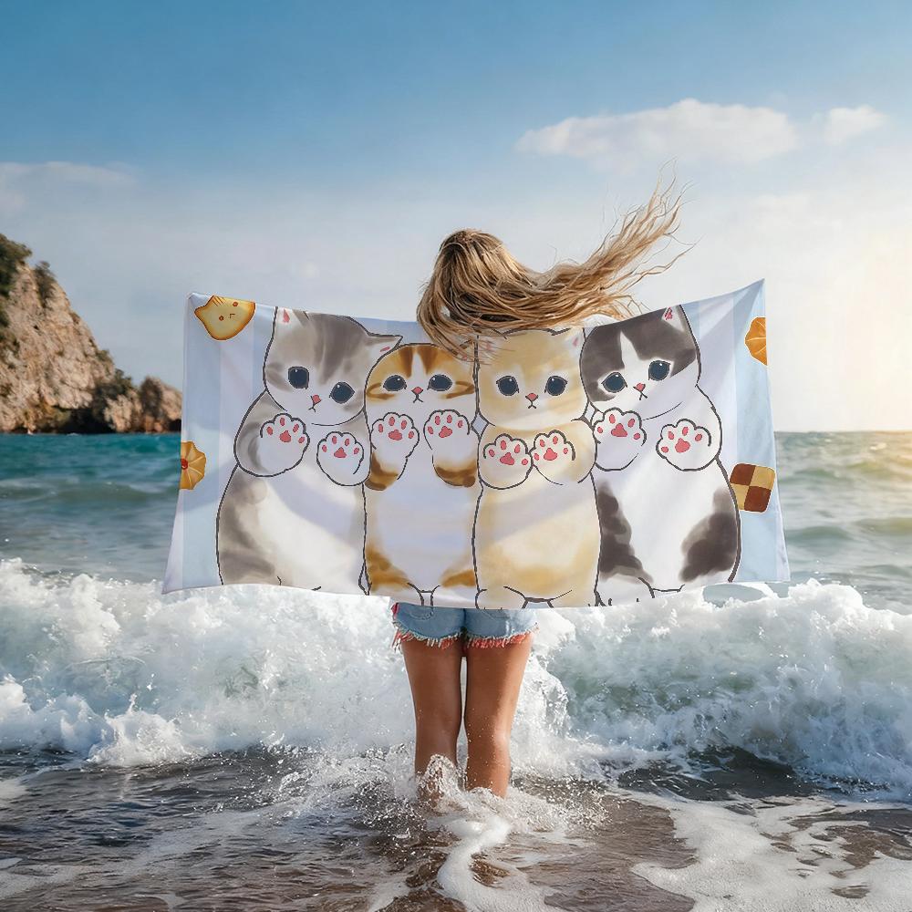 Cartoon M-Mofusand-S Towel Quick Drying Beach Towels Are Suitable For Swimming Pools Camping Yoga And The Gym