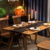 Zestaw: Szalik na kominek Pająk i Obrus Halloweenowy: Dynie, Okrągłe/Kwadratowe Obrusy, Dekoracja Bieżnika na Stół