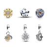 New Copper Star Moon Sun Charms Appropriate For Genuine Necklaces Bracelets Women DoItYourself Party Birthday Gifts